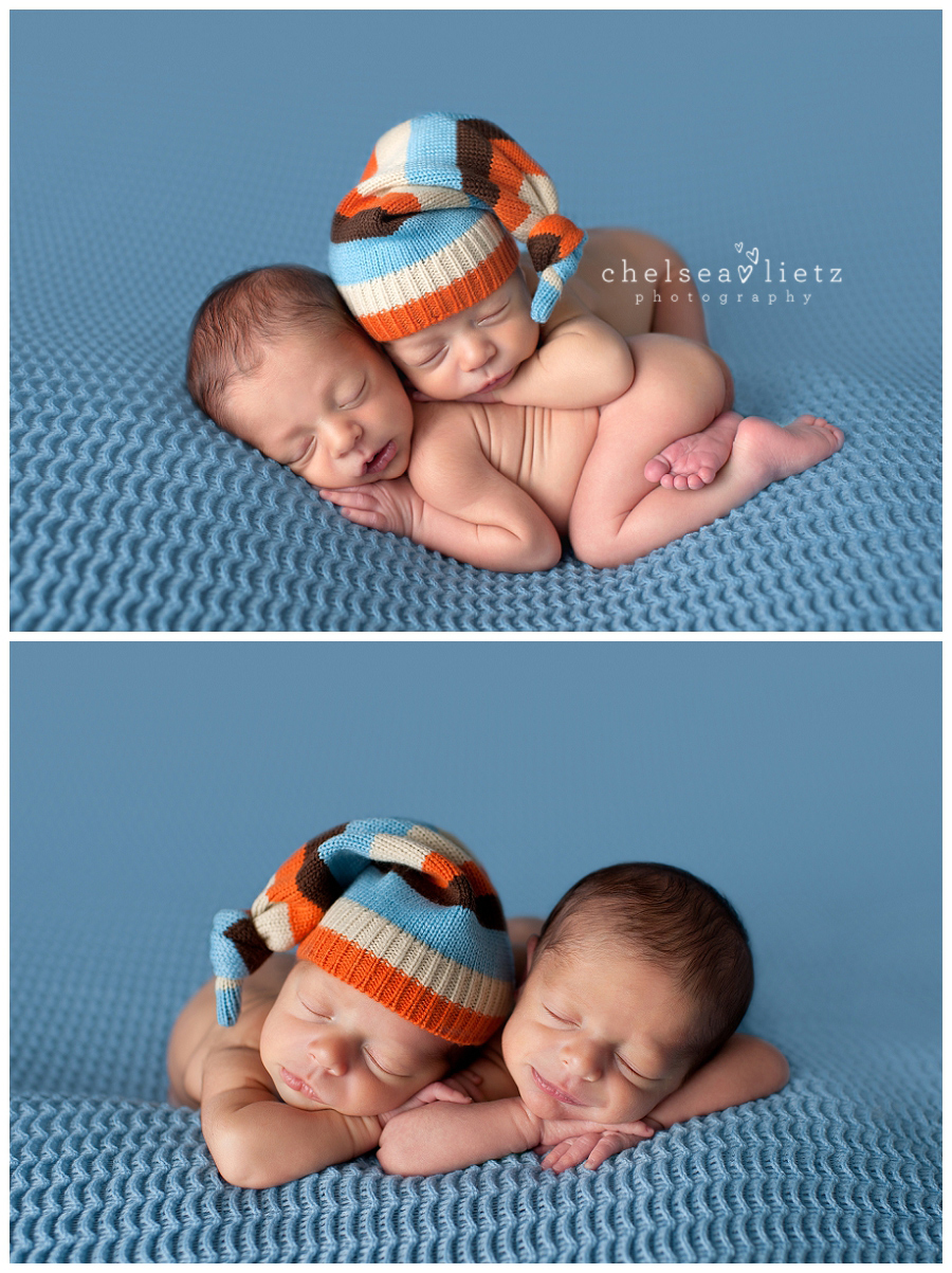 Newborn Twin Posing - Newborn Posing